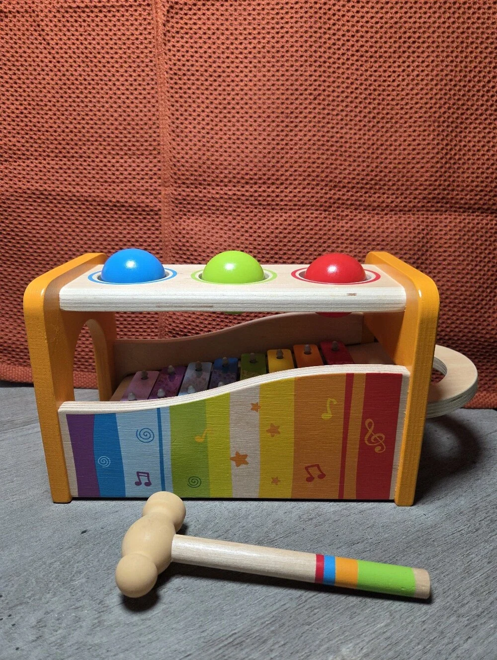 Hape Pound & Tap Bench with Slide Out Xylophone